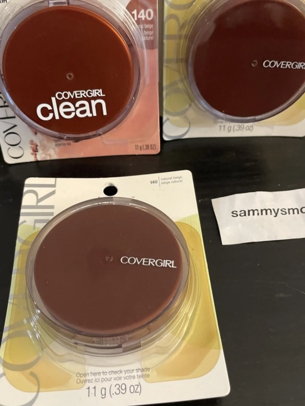 CoverGirl Clean Pressed Powder 140 Natural Beige 0.39 oz.., x3 SEE DESCRIPTION